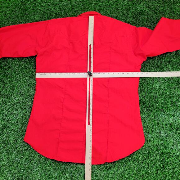 Vintage 80s Western Ranch-Wear Button Shirt M/L 22x31 Ruddock - Picture 4 of 12